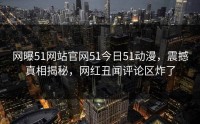 网曝51网站官网51今日51动漫，震撼真相揭秘，网红丑闻评论区炸了