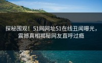 探秘围观！51网网址51在线丑闻曝光，震撼真相揭秘网友直呼过瘾