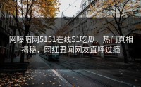 网曝暗网5151在线51吃瓜，热门真相揭秘，网红丑闻网友直呼过瘾